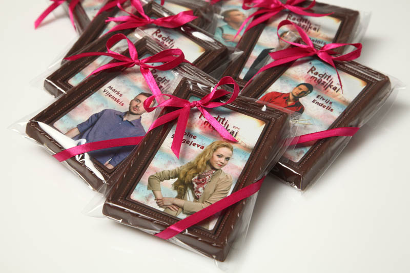 Birthday Marketing - Framed Chocolate Picture in a Polybag with Ribbon, 90g