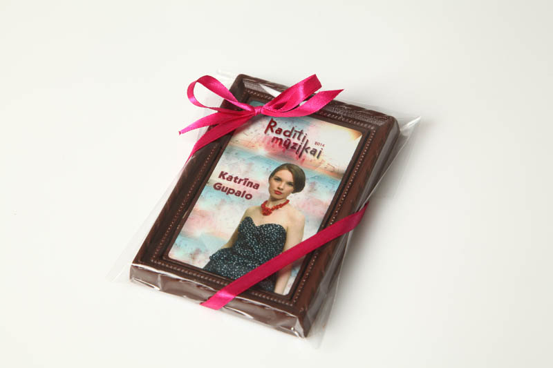 Education Marketing - Framed Chocolate Picture in a Polybag with Ribbon, 90g