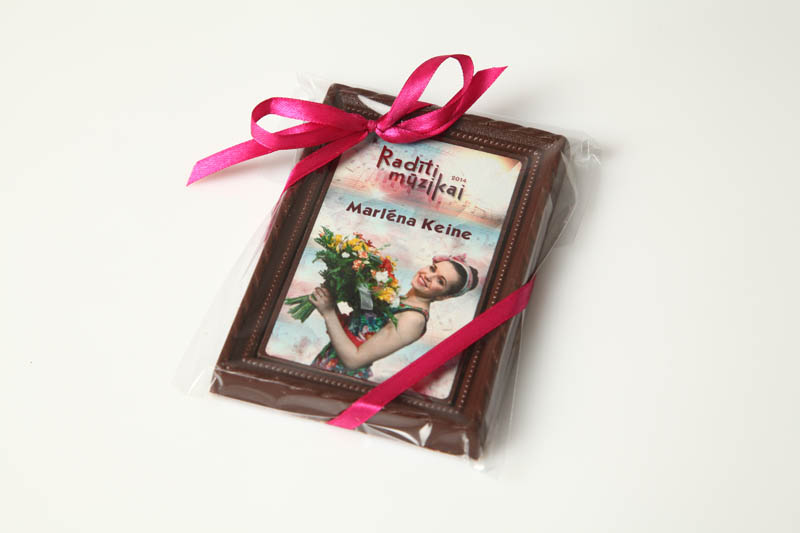 Birthday Marketing - Framed Chocolate Picture in a Polybag with Ribbon, 90g