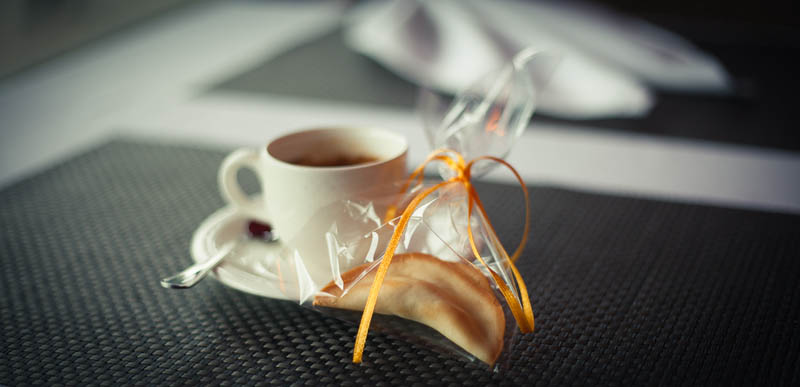 Chocolate Biscuits - Fortune Cookie in a Polybag With Ribbon