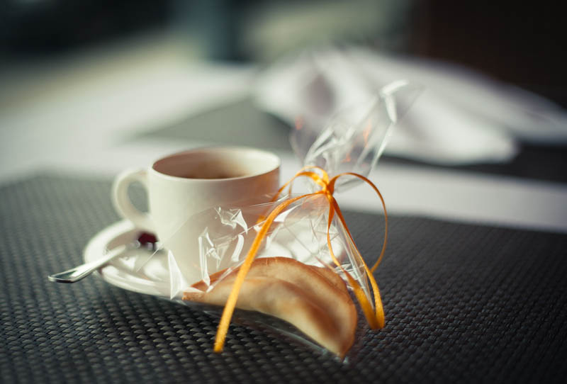 Fortune Cookie in a Polybag With Ribbon