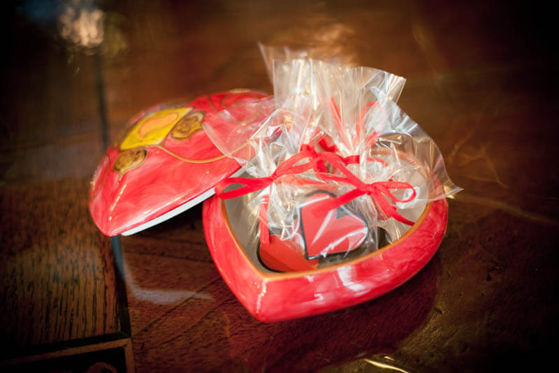 Red Heart Chocolates - Chocolate Heart in a Bag with Ribbon, 3g