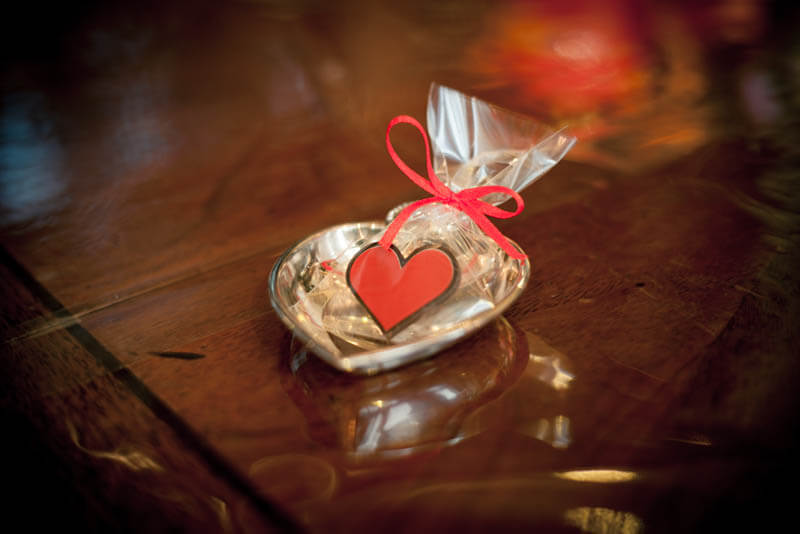 Chocolate Gifts - Chocolate Heart in a Bag with Ribbon, 3g