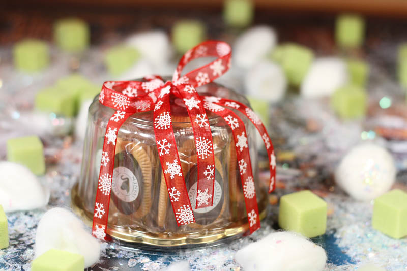 Biscuits with Chocolate - 135g 22 Biscuits in a Plastic Box with a Golden Base