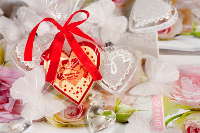 Cupid Chocolates - 30g Chocolate Heart in a Bag with Ribbon