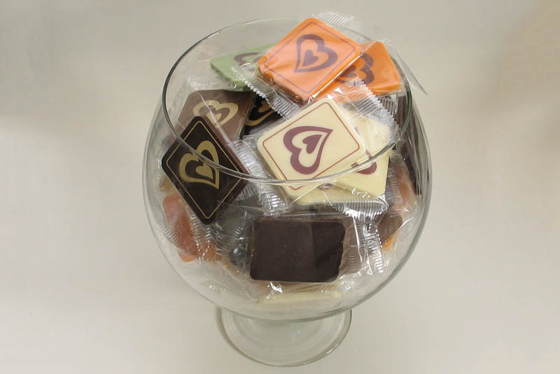 Glass Bowl Sweets - Promotional Chocolate Bar in a Polybag, 7g