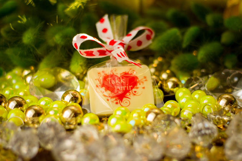 Valentine Day Chocolates - Promotional Chocolate Bar in a Polybag with Ribbon, 7g