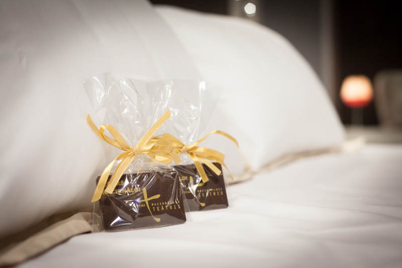 Chocolate On Pillow - Promotional Chocolate Bar in a Polybag with Ribbon, 20g