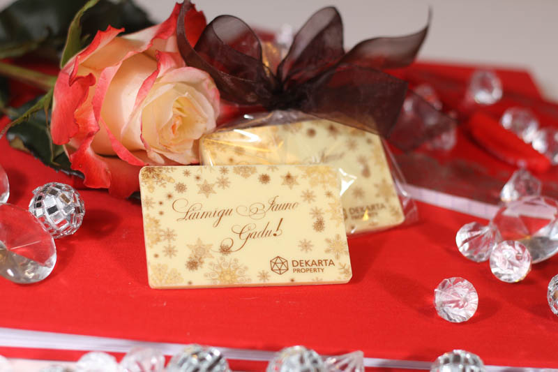 Floral Accessories - Promotional Chocolate Bar in a Polybag with Ribbon, 20g