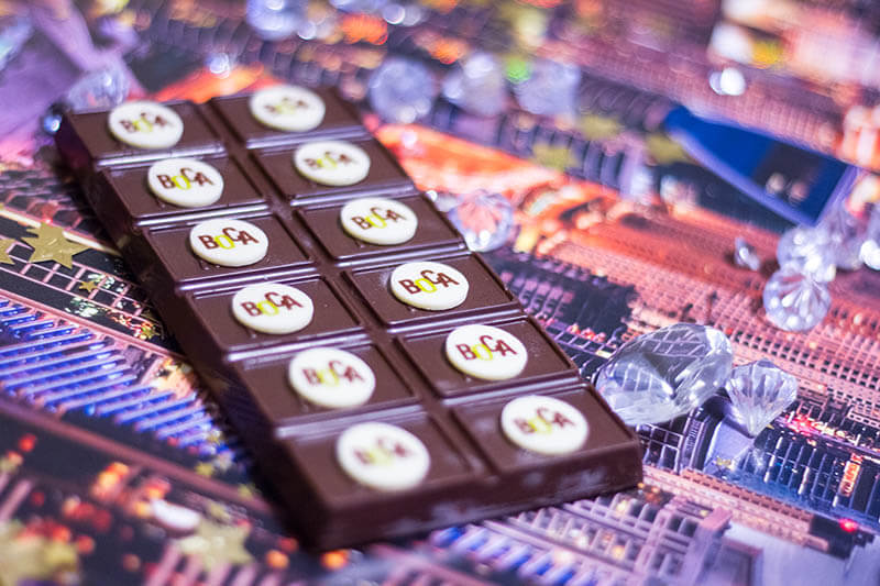 Chocolate Bars Decorated with Small Bars